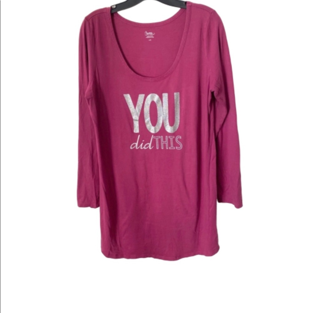 "YOU did this" Women’s Maternity Pajama Shirt Size Large